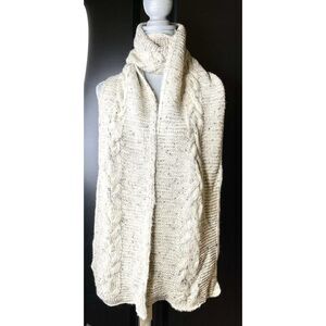Universal Thread Cable Knit Beige Chunky Knit Oblong Scarf Brand New NWT
